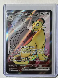 Pokemon TCG Team Rockets Persian EX Full Art 219/182 Destined Rivals Ultra Rare - Image 1
