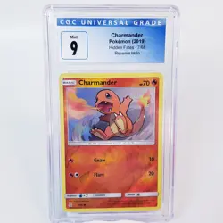 Pokemon TCG Charmander Hidden Fates 7/68 Reverse Holo CGC Mint 9 - Image 1