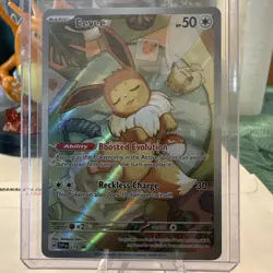 Pokemon Eevee SVP 173 Prismatic Evolutions ETB Holo Black Star Promo NM - Image 1