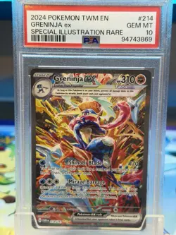 Pokemon Greninja EX Twilight Masquerade 214/167 Sir PSA 10 - Image 1