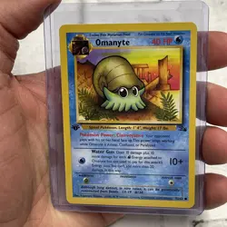 Omanyte 52/62 Fossil Set 1st Edition Pokemon TCG 1999 WoTC Vintage Vtg NM/MT - Image 1