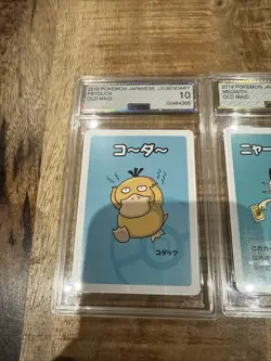 Pokemon 2019 Japanese Legendary Psyduck And Meowth Old Maid AGS 10 - Image 3