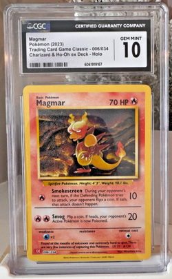 Magmar 2023 Pokemon #006/034 English CGC 10 Charizard & Ho-Oh Ex Deck Holo - Image 1