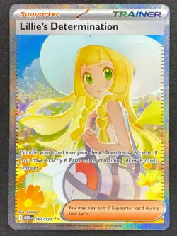 Pokemon Lillie's Determination Illustration Rare 184/132 MEG Mega Evolution NM - Image 1