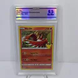 Pokemon Ho-Oh Holo #001 Celebrations 2021 - CC&G Mint 9 Graded - Image 1