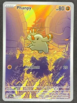 Pokemon Phanpy Illustration Rare 205/191 SSP Surging Sparks NM - Image 1