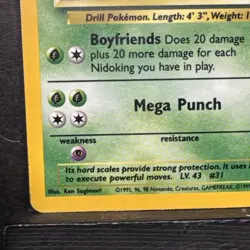 Pokemon Nidoqueen 7/64 Jungle Holo Error No Set Symbol HP - Image 5