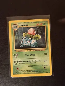 Ivysaur 30/102 - Uncommom Base Set Pokemon - Moderately Played - Image 1