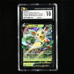 CGC 10 GEM MINT 2022 Pokemon JPN Leafeon V 268/S-P PROMO - Image 2