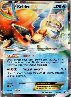 Keldeo EX 45/113 Legendary Treasures Pokemon TCG NM - Image 1