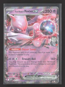 2025 Pokemon Scarlet & Violet Destined Rivals Team Rocket's Mewtwo EX #81/182 - Image 1