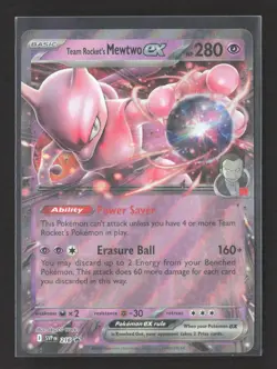 2025 Pokemon Scarlet & Violet White Flare Team Rocket's Mewtwo EX #SVP EN 216 - Image 1
