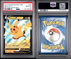 2021 Pokemon Celebrations Pikachu V SWSH143 Black Star Promo - PSA 10 GEM MT - Image 3