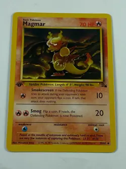 Pokemon 1ST EDITION MAGMAR 39/62 FOSSIL SET NON-HOLO - NEAR MINT!!! - Image 1