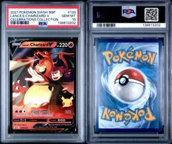 PSA 10 - 2021 Black Star Celebrations Collection Lance's Charizard V #SWSH133 - Image 3
