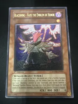 Yugioh! ANPR-EN005 Blackwing- Vayu The Emblem of Honor Ulti Rare 1st Edition-LP - Image 2