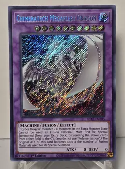 Chimeratech Megafleet Dragon BLAR-EN085 Secret Rare 1st Edition Yugioh TCG NM/M - Image 1
