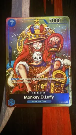 One piece Monkey D Luffy Convention Exclusive Foil promo Card P-043 English - Image 1