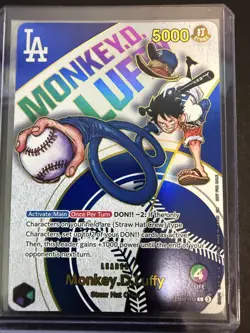 2025 ONE PIECE PROMO EB02 010 DODGERS X ONE PIECE NIGHT MONKEY D LUFFY SEE PHOTO - Image 1