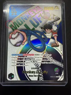 2025 ONE PIECE PROMO EB02 010 DODGERS X ONE PIECE NIGHT MONKEY D LUFFY SEE PHOTO - Image 2