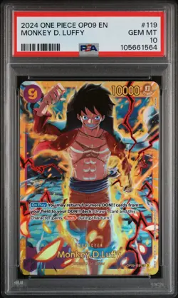 2024 ONE PIECE OP09-EMPERORS IN THE NEW WORLD #119 MONKEY D. LUFFY PSA 10 - Image 1