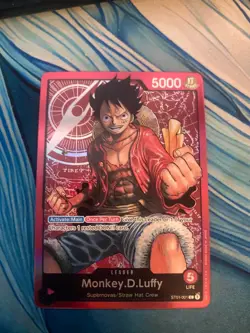 One Piece English Monkey.D.Luffy ST01-001 Leader Foil - Near Mint - Image 1