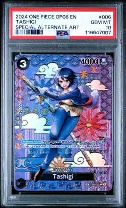 PSA 10 - 2024 ONE PIECE OP08-TWO LEGENDS 006 TASHIGI SPECIAL ALT ART (English) - Image 1