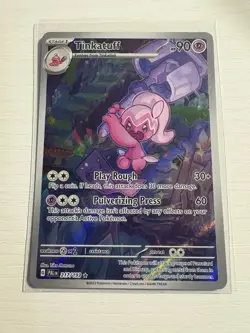 Pokemon TCG Tinkatuff Scarlet & Violet Paldea Evolved Holo Card 217/193 Full Art - Image 1