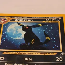 Pokemon TCG Umbreon Neo Discovery Holo Rare Card 13/75 Vintage - Image 2