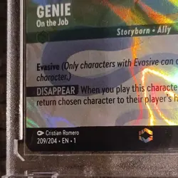 DISNEY Lorcana GENIE On the Job The First Chapter 209/204 Enchanted TCG Card - Image 3