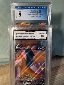 Pokemon Graded Charizard Cards CGC 9 & GMA 10 - Image 1