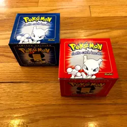 1999 Pokemon 23k Gold Plated Mewtwo Trading Cards Sealed NIB (Red and Blue) - Image 1