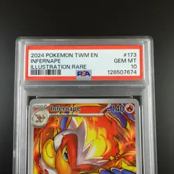 PSA 10 Infernape 173/167 Pokemon Twilight Masquerade Holo Graded Card - Image 2