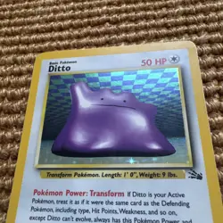 Ditto 3/62 Fossil Set Holo Rare Pokemon Card - Image 3
