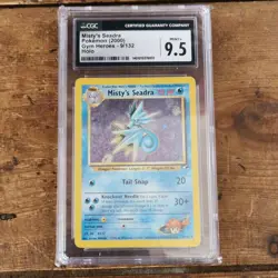 Misty's Seadra 9/132 CGC 9.5 Mint+ Pokemon Card 2000 Gym Heroes - Image 1