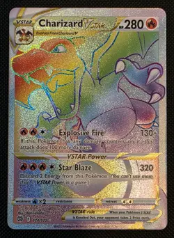 Pokemon Card Charizard VSTAR 174/172 Brilliant Stars Secret Rare Near Mint - Image 1