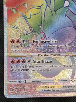 Pokemon Card Charizard VSTAR 174/172 Brilliant Stars Secret Rare Near Mint - Image 3
