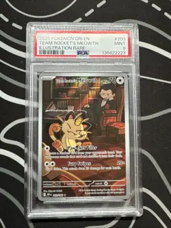 Pokemon TCG Team Rockets Meowth Card 203/182 Destined Rivals Psa Mint 9 - Image 1