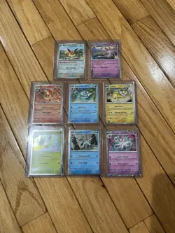 Prismatic Evolutions Promo Card Set Of 8 Eevee Evolutions Cards Pokemon TCG - Image 1