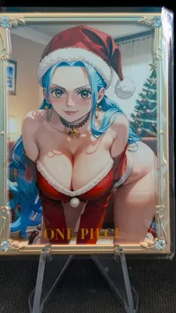 One Piece CCG Vivi Mrs. Clause Serialed Metal Card - Image 1