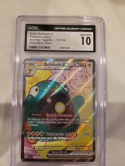 CGC 10 Iono's Bellibolt ex 172/159 Ultra Rare JTG Journey Together Pokemon Card - Image 1
