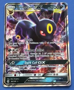 Umbreon GX 80/149 Pokemon Sun & Moon Base Set Holo Full Art Pokemon Card - Image 1