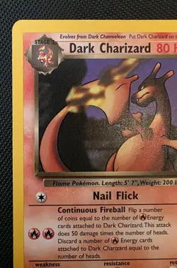 Pokemon TCG Dark Charizard Non-Holo Card 21/82 Team Rocket 2000 Vintage LP - Image 2
