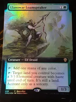 Llanowar Loamspeaker Extended Art BB Promo FOIL , Dom U ,NM,MTG,FREE SHIPPING - Image 1