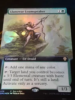 Llanowar Loamspeaker Extended Art BB Promo FOIL , Dom U ,NM,MTG,FREE SHIPPING - Image 2