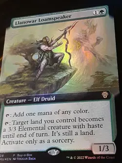 Llanowar Loamspeaker Extended Art BB Promo FOIL , Dom U ,NM,MTG,FREE SHIPPING - Image 3