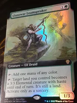 Llanowar Loamspeaker Extended Art BB Promo FOIL , Dom U ,NM,MTG,FREE SHIPPING - Image 4