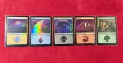 Foil Basic Land Pack (5 lands) - Lorwyn Eclipsed ECL MTG Magic The Gathering - Image 1