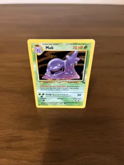 Pokemon Fossil Holo Rare Muk 13/62 Unlimited Edition PL/MP, English - Image 4