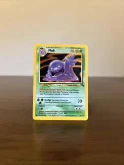 Pokemon Fossil Holo Rare Muk 13/62 Unlimited Edition PL/MP, English - Image 5